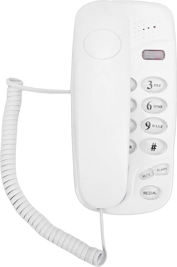 Vaste Telefoon - Huistelefoon Bureautelefoon - Thuis Bellen - Grote Sleutels - Niet gespecificeerd - Wit