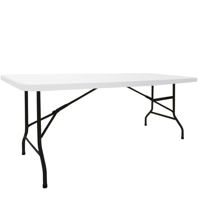 Tissu Premium Haute Qualité 4568ft Spandex Extensible Nappe Blanche Élastique Ajustée Couvertures de Table de Pique-nique Housse de Table Pliante Rectangulaire Table de Mariage 5FT 152X76cm blanc