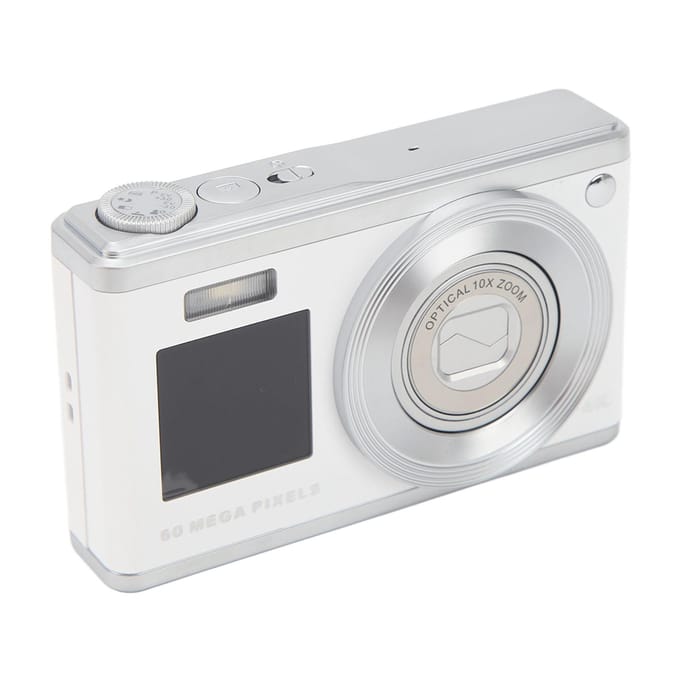 Appareil photo numérique 2,88 pouces Écran IPS Anti-tremblement Zoom optique 10X 1000mAh Caméra de vlogging à mise au point automatique blanc