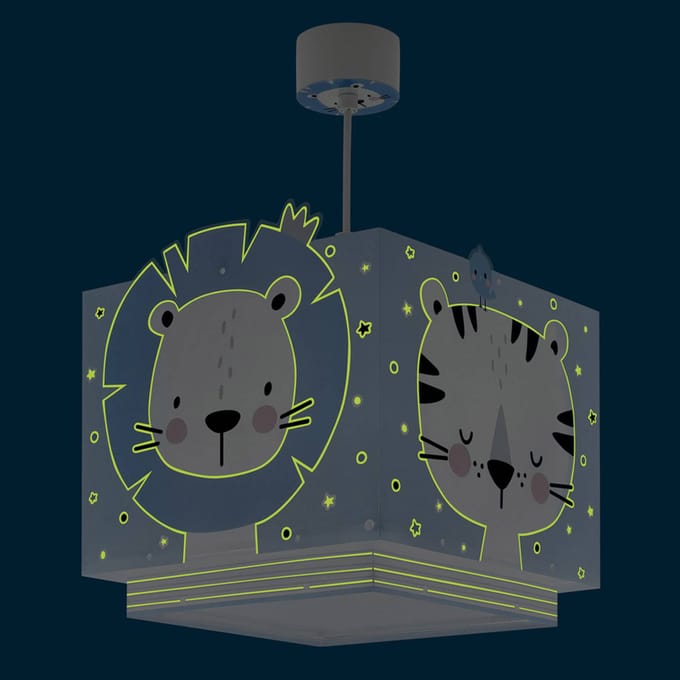 Dalber kinderkamer hanglamp BABY JUNGLE, blauw