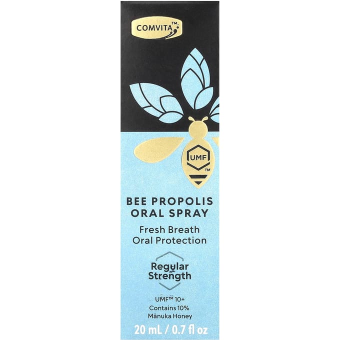 Comvita, Bee Propolis Mondspray, Normale Sterkte, UMF 10+, 0,7 fl oz (20 ml)