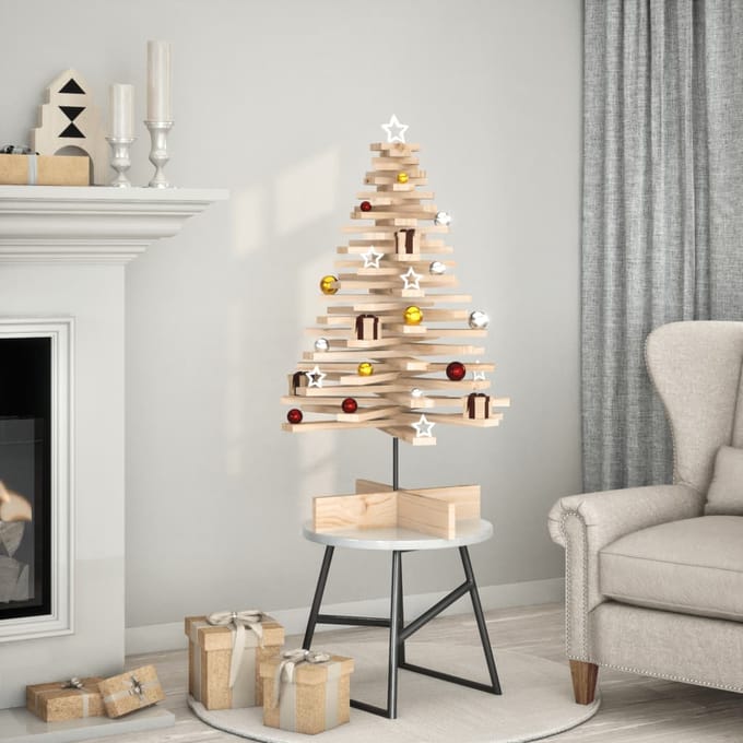 vidaXL - Kerstdecoratie - kerstboom - 100 - cm - massief - grenenhout