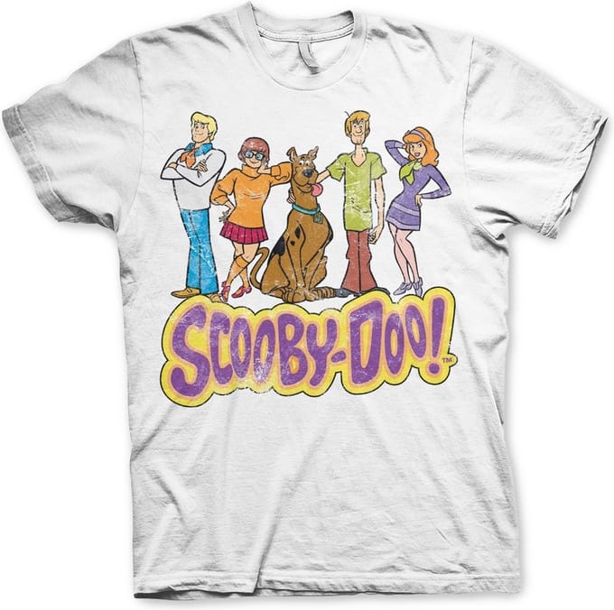 ScoobyDoo Heren Tshirt -M- Team Distressed Wit