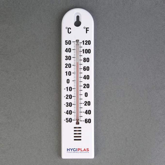 Hygiplas Muurthermometer - Bereik: -40°C tot +50°C.