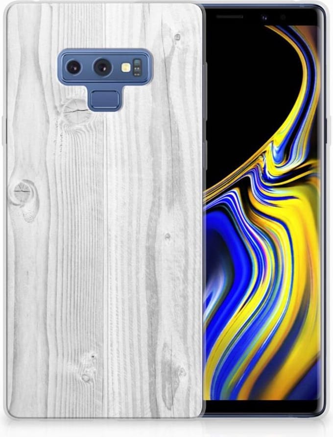 Samsung Galaxy Note 9 Bumper Hoesje White Wood