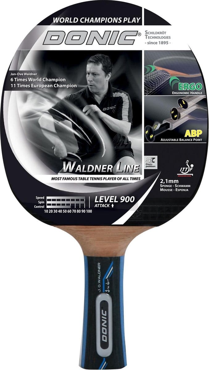 Donic Schildkrot Tafeltennisbats - rood/zwart/beige