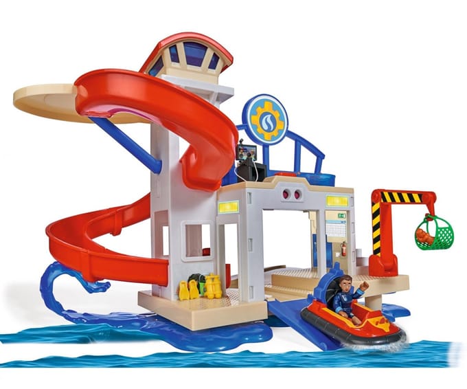Simba Brandweerman Sam Ocean Rescue Station speelset met accessoires.