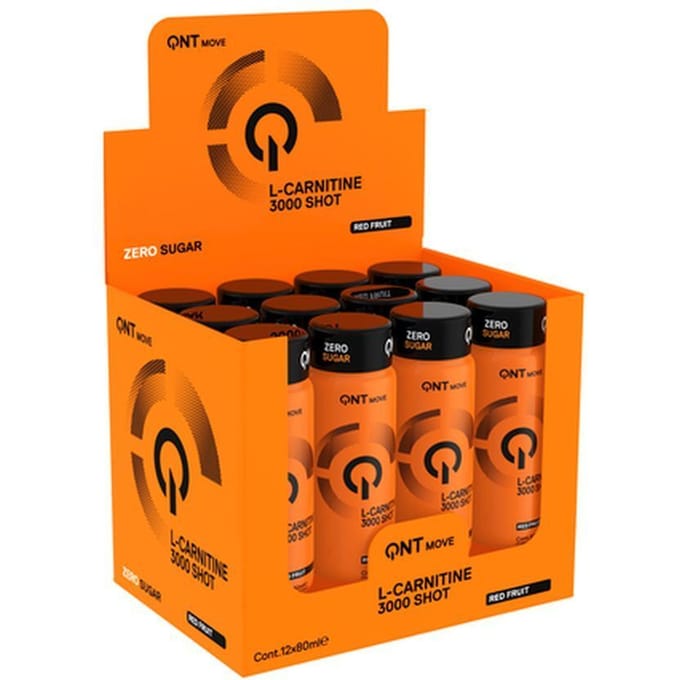 QNT L-Carnitine 3000 Rode Vruchten 12x80 Drinkbare oplossing