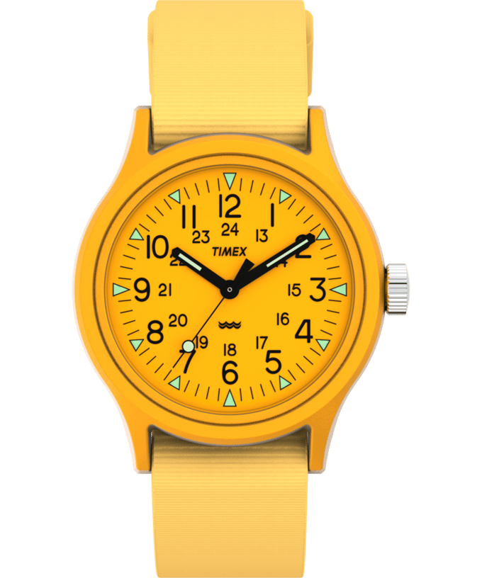 Timex MK1 TW2W91200 Horloge - Textiel - Geel - Ø 36 mm