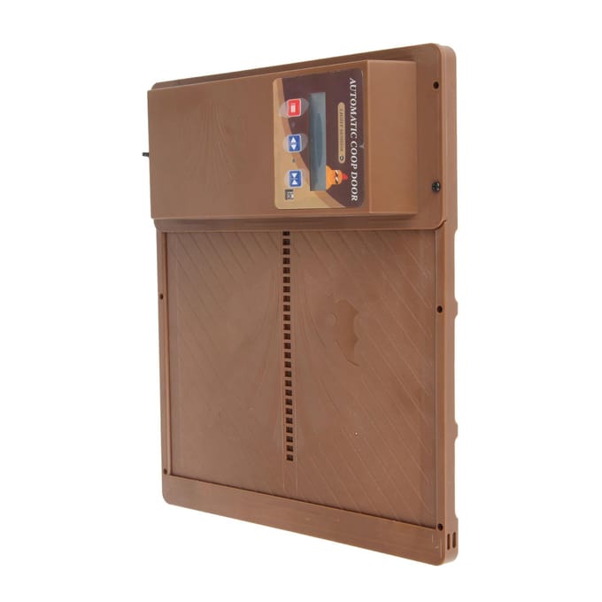 Zonnepaneel Automatische Kippenhokdeur USB Horizontaal Open 3-in-1 Automatische Kippenhokdeur bruin