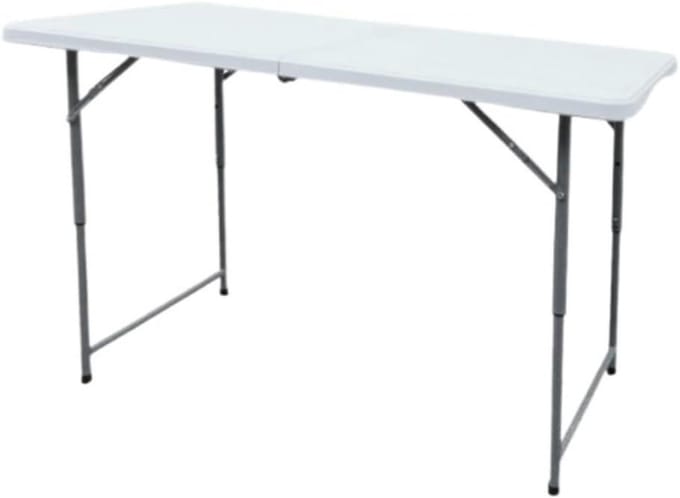 Klaptafel Picknick - Draagbare Tafel - Buitenactiviteiten - 3 Hoogtes Verstelbaar - 120x60cm - Wit