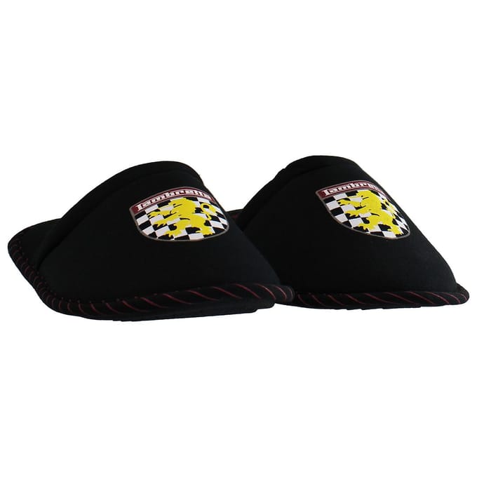 Lambretta Lion Heren Zwarte Pantoffels