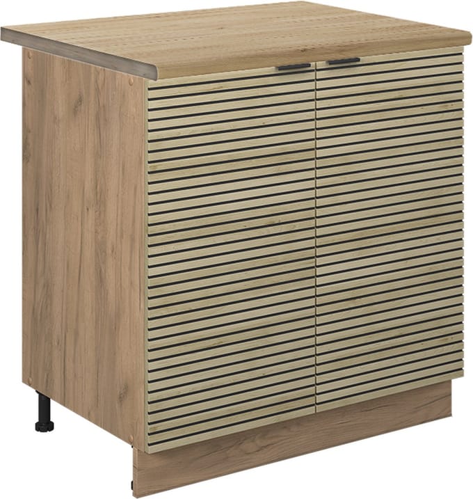 Vicco Fame-Line Keukenonderkast – 80 cm met legplank, WB Eik Eiken paneel