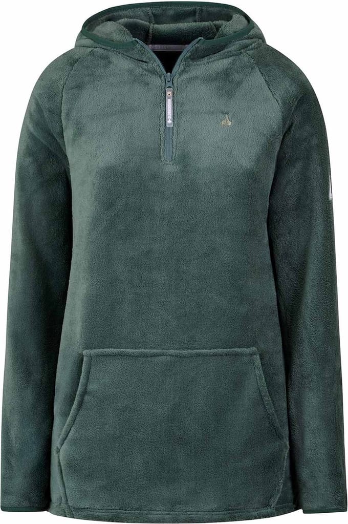 BJØRNSON Rane Micro Fleece - Hoody Trui - Pull-over - Dames - Maat 48 - Groen