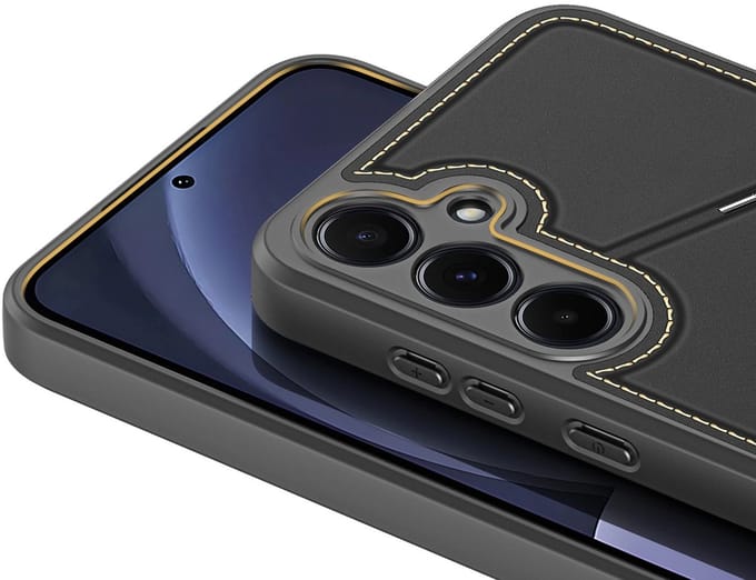 Dux Ducis Rafi II Case for Samsung Galaxy S25+ with Stand and Wallet - Black