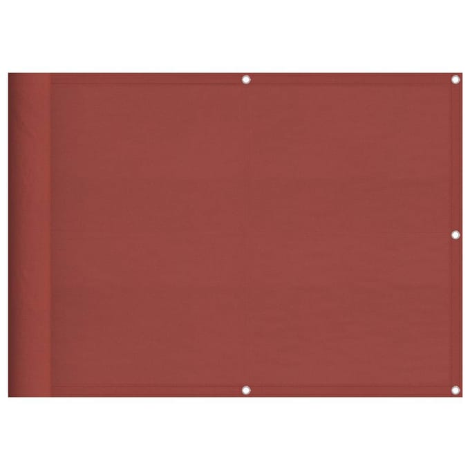vidaXL - Balkonscherm - Terracotta - 75x1000 - cm - 100% - Polyester - Oxford
