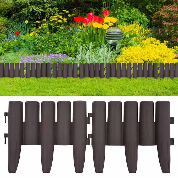 vidaXL - Gazonranden - 36 - st - 10 - m - PP - bruin