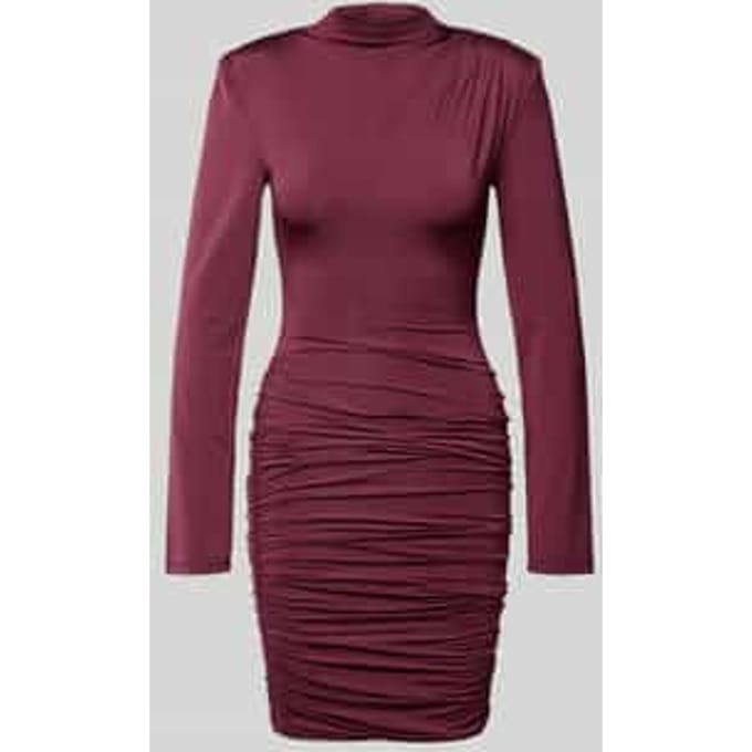 Slim fit mini-jurk van viscosemix