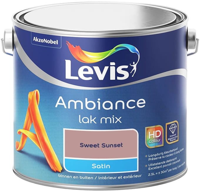 Levis - Ambiance Lak Satin Mix - Sweet Sunset - Mengverf - 2,5 L