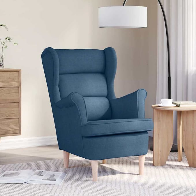 vidaXL - Fauteuil - 74x84x100 - cm - stof - blauw