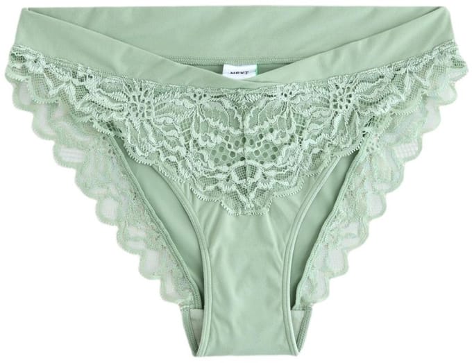 Next - Dames - Ultimate Comfort kanten slip met hoge pijpen - Groen