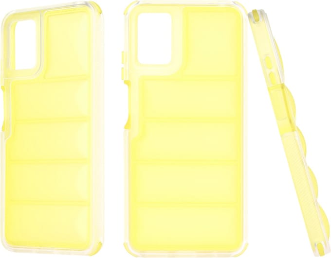 Hoesje geschikt voor Motorola Moto E22i / Moto E22 - Techsuit Wave Shield Shockproof Hard Case Back Cover - Geel