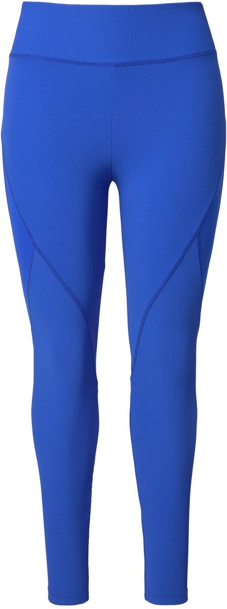 Ulla Popken - Dames - Functionele legging ribjersey ritszak gerecycled - Koningsblauw - Maat 42+