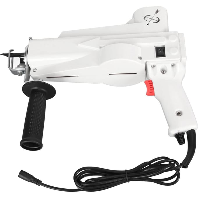 Tufting Gun Kit Gareninrijger Tool 2-in-1 Elektrische Tapijt Vloerkleed Maker Handheld Breimachine Wit EU Plug white