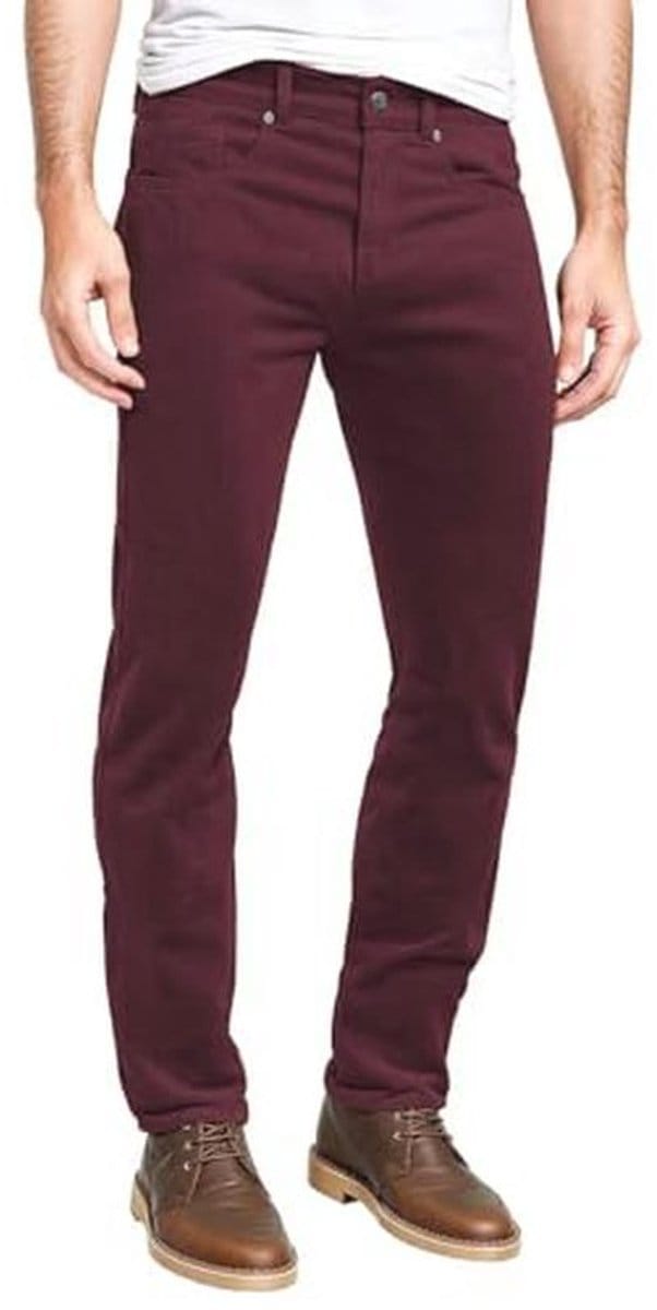 Slanke rekbare casual corduroy broek voor heren