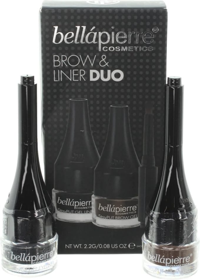 Bellapierre Brow & Liner Duo Brow Gel -Chestnut- Gel Liner -Jet Black-
