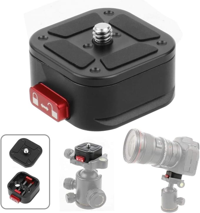 Fokelyi - Snelkoppelingsplaat voor camera - Accessory Quick Release Plate - Snelkoppelingsbasis - 38mm - Arca statiefkop