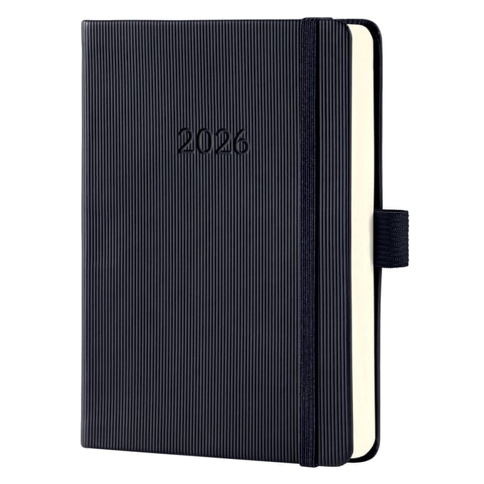 Sigel agenda 2026 Conceptum - formaat A6 - zwart - hardcover - dagoverzicht - SI-C2611