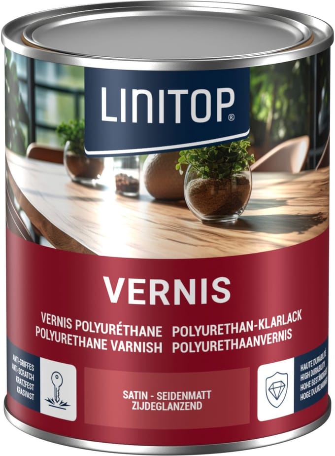 Vernis - Hoge sterke polyurethaan interieurvernis - Linitop - 2,5 L