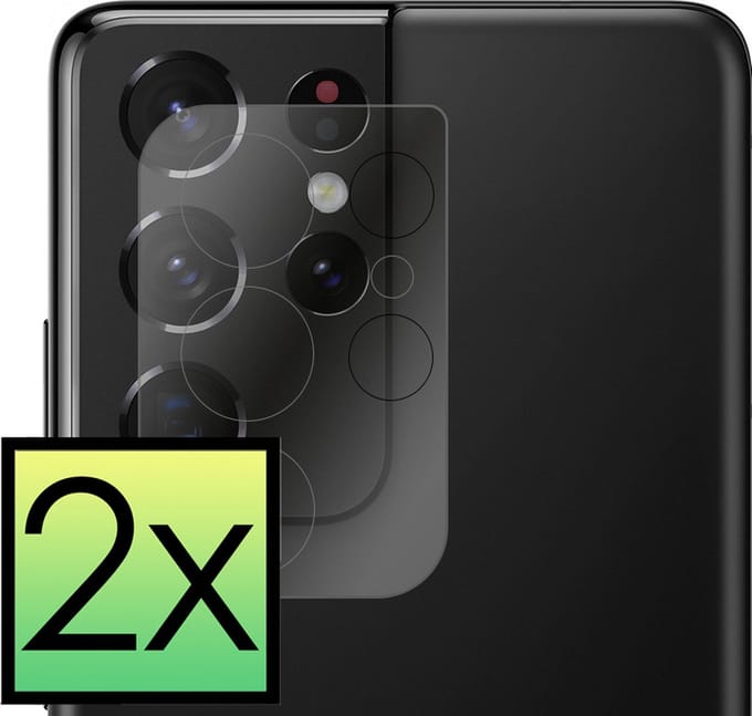 Camera Lens Protector - 2 Stuks - Geschikt voor Samsung Galaxy S21 Ultra - Camera Screenprotector - Beschermglas - Gehard Glas - Tempered Glass - Screen Protector