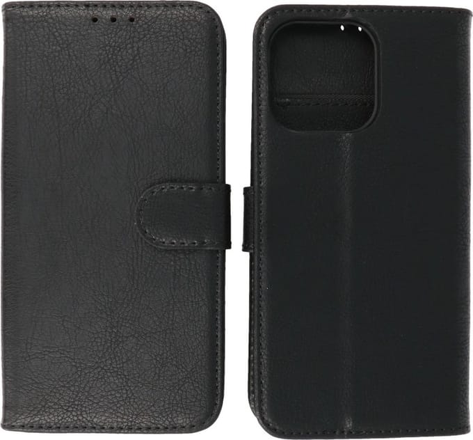 iPhone 14 Pro Max Hoesje Book Case Telefoonhoesje Zwart