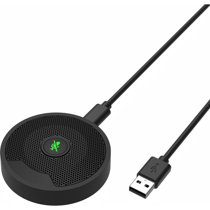 UM10 USB Conferentiemicrofoon 360 graden Omnidirectionele Condensator PC Microfoons voor Videoconferentie zwart