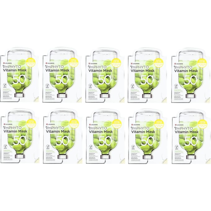 Leaders, je suis le Masque Phyto Vitamine, 10 masques en tissu, 23 ml (0,77 fl oz) chaque beige