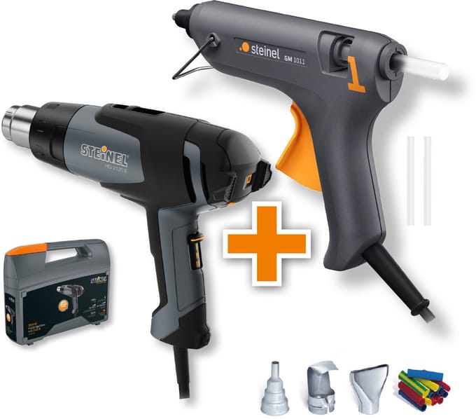 Steinel Heteluchtpistool HG2120E + Lijmpistool GlueMatic 1011 - in koffer