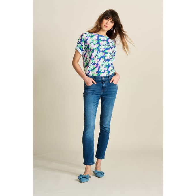 POM Amsterdam Jeans - Elize Slim Dark Blue Größe: 36 | Slim Jeans Outlet | Damen | Blau