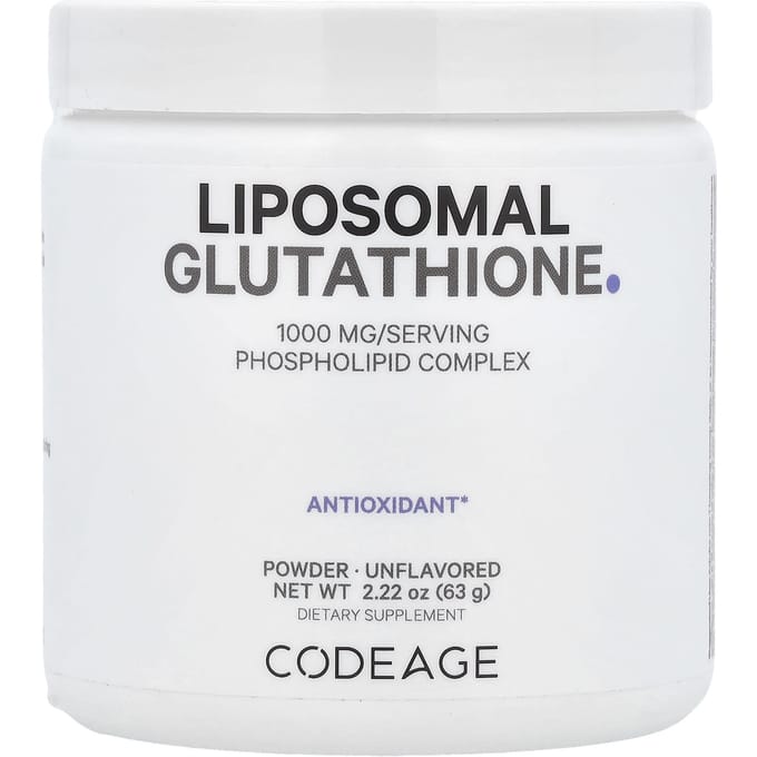 Codeage, poudre de glutathion liposomal, sans saveur, 65 g (63 grammes)