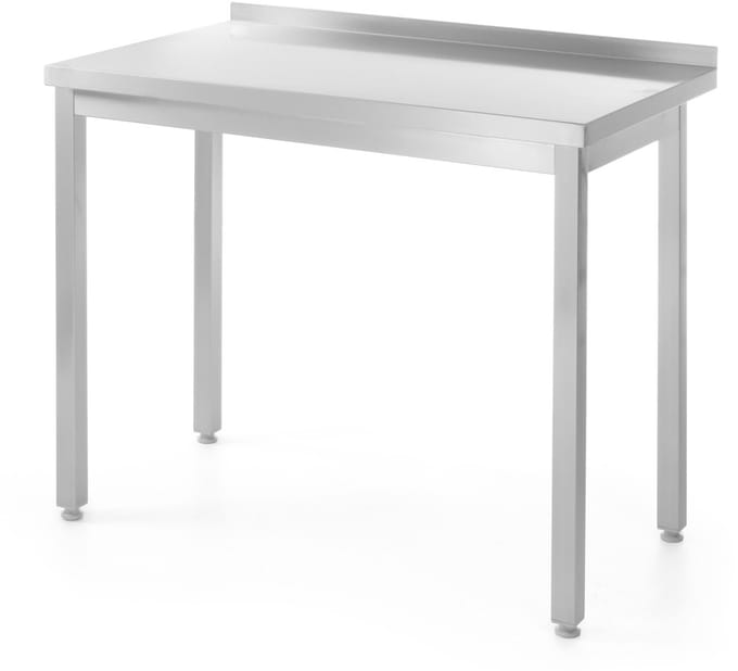 Hendi Serie - RVS Aanrechtblad - 80x60cm - Met Rant - Verstelbare Niveaus