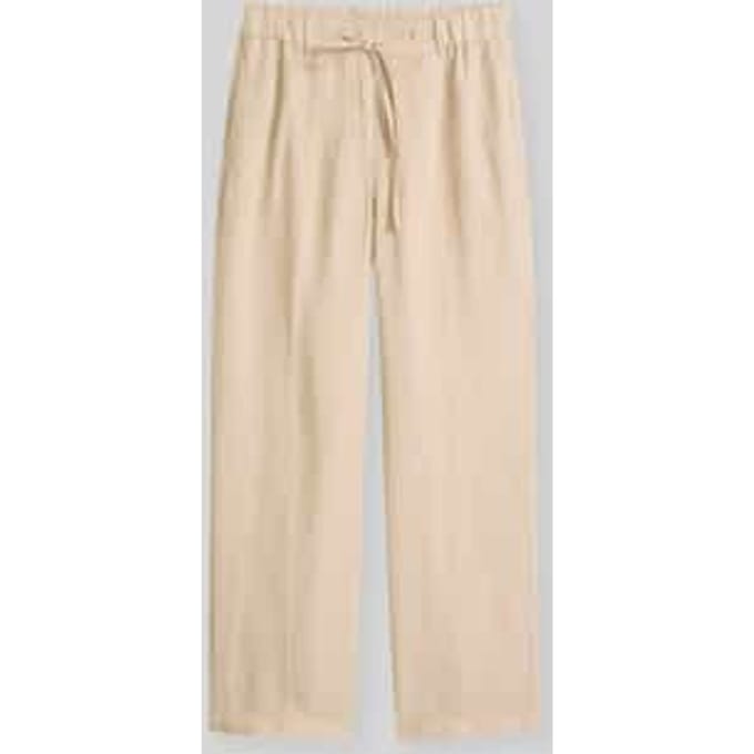 Wide leg broek van puur linnen
