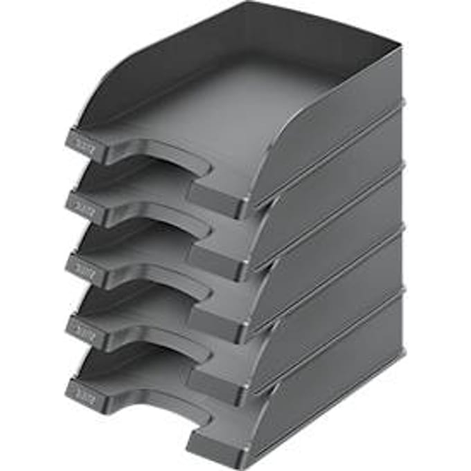 LEITZ® Opbergmand standaard 5227, kunststof, 5 stuks, zwart