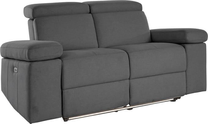 Rayland-Sofa - 2-zits - Elektrisch - Antraciet