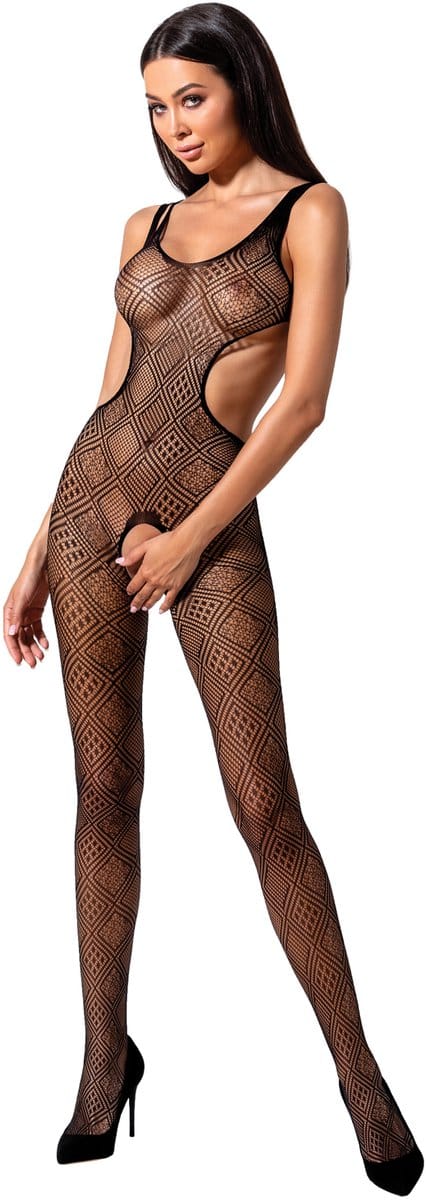 Passion - Woman Bs085 Bodystocking Black One Size