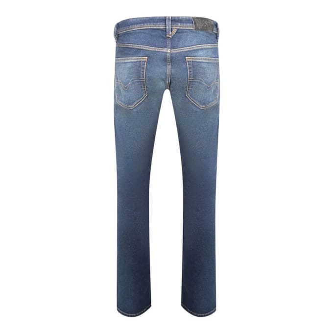 Diesel Heren Larkee-X Stone Wash Straight Jeans (Donkerblauw)