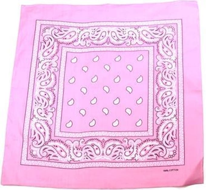 Zac's Alter Ego Bandana Paisley baby roze  Roze/Wit