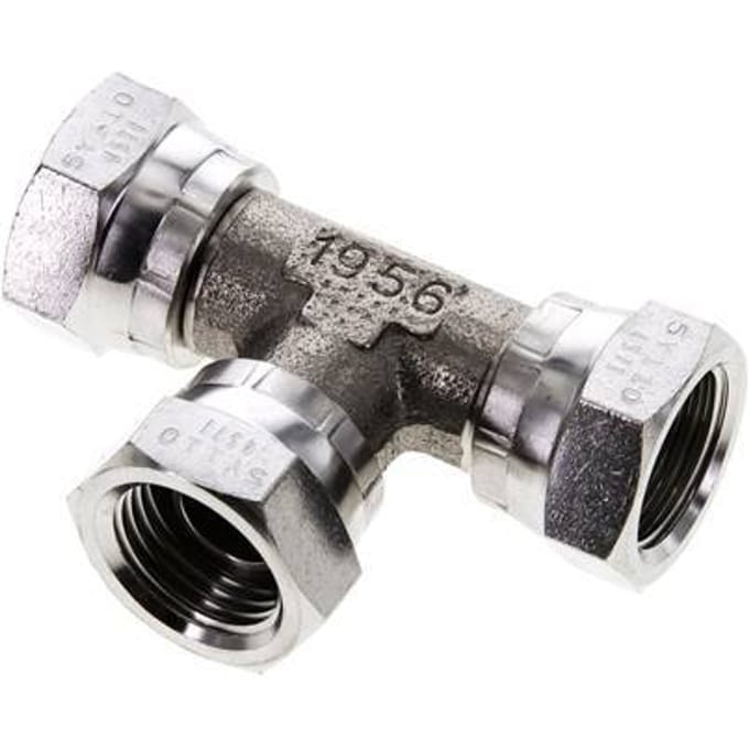 T-koppeling G1/2'' Binnendraad RVS Hydrauliek 300bar (4215.0psi)