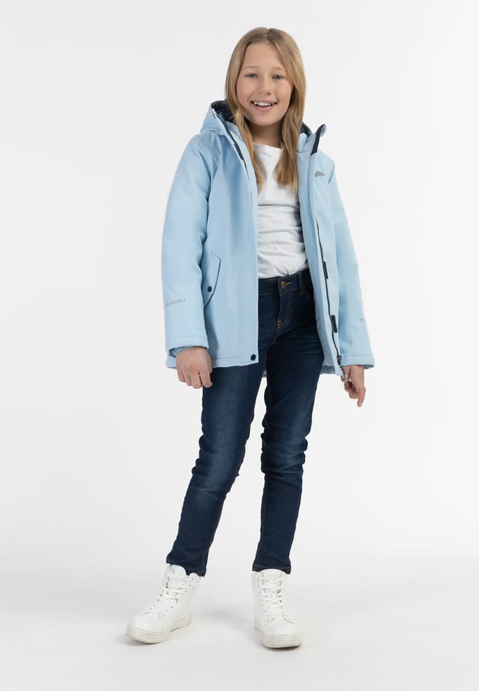Schmuddelwedda Anorak + Tagesrucksack - SET Meisjes ijsblauw