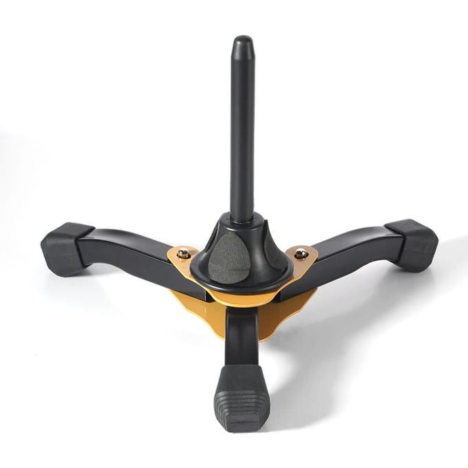 Support Trépied Pliable Portable pour Clarinette Flûte Hautbois Instrument à Vent Support Léger Antidérapant jaune